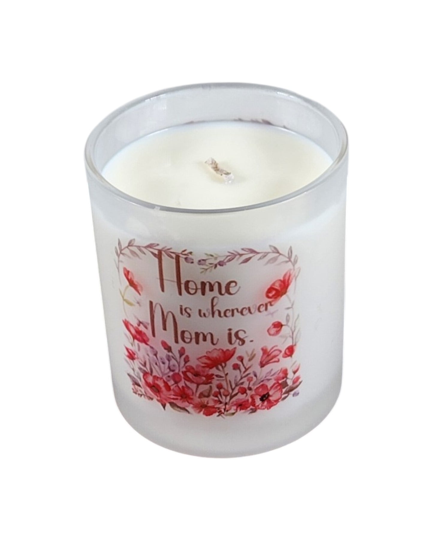 Home | Coconut Mango Type Soy Candle | 8 oz | Sublimated Glass Jar | Jenire Designs