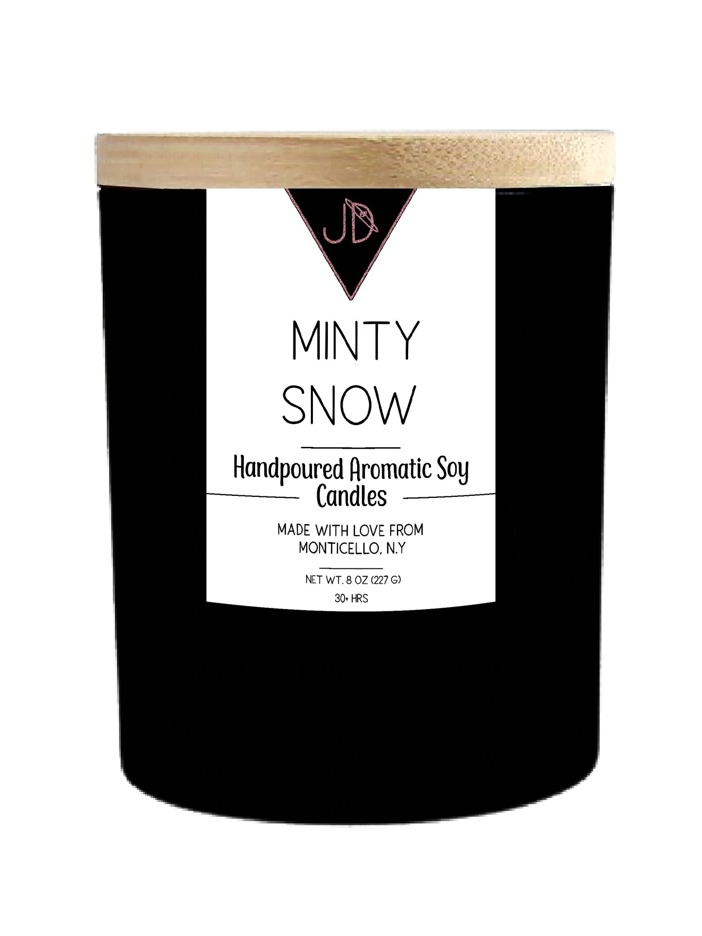 Cool, sweet, and nostalgic — like unwrapping a candy cane by the fireplace. Minty Snow opens with a crisp, cooling top note that leads into sweet peppermint, settling into a rich, creamy vanilla base.
Simple and classic, this one's a holiday staple — bright enough to feel festive, warm enough to feel like home.
Hand-poured in small batches in Monticello, NY using clean-burning soy wax and a cotton wick, Minty Snow burns true to scent for 30+ hours. Finished with a natural wood lid for a clean, minimal loo