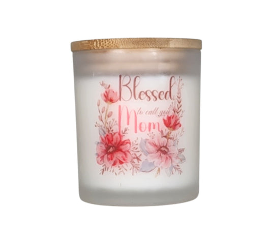 Blessed to Call You Mom | Firecracker Ice Pop Type Soy Candle | 8 oz | Sublimated Glass Jar | Jenire Designs