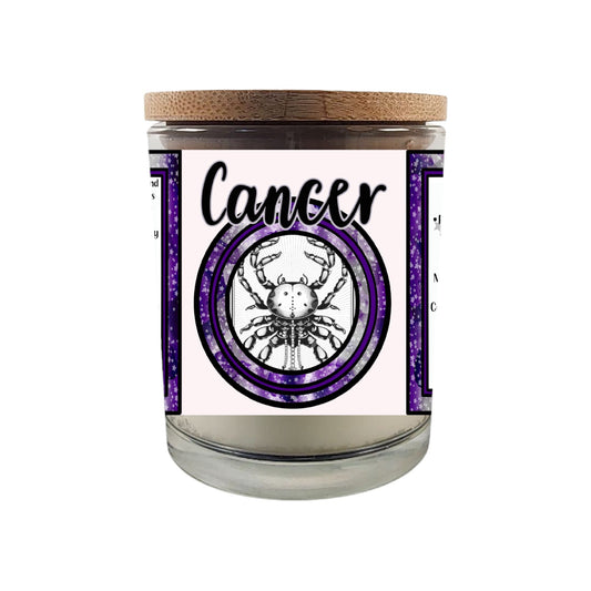 Celebrate the compassionate and intuitive spirit of Cancer with our 8 oz Crackling Wood Wick Soy Candle, designed to reflect the nurturing and emotional qualities of those born between June 21 and July 22. This astrology-inspired candle makes an ideal gift for Cancer birthdays, providing both ambiance and a personalized horoscope reading to enhance your connection with the stars.

Key Features:

Zodiac-Inspired Design: Tailored to embody Cancer's empathetic, protective, and intuitive personality.

Crackling