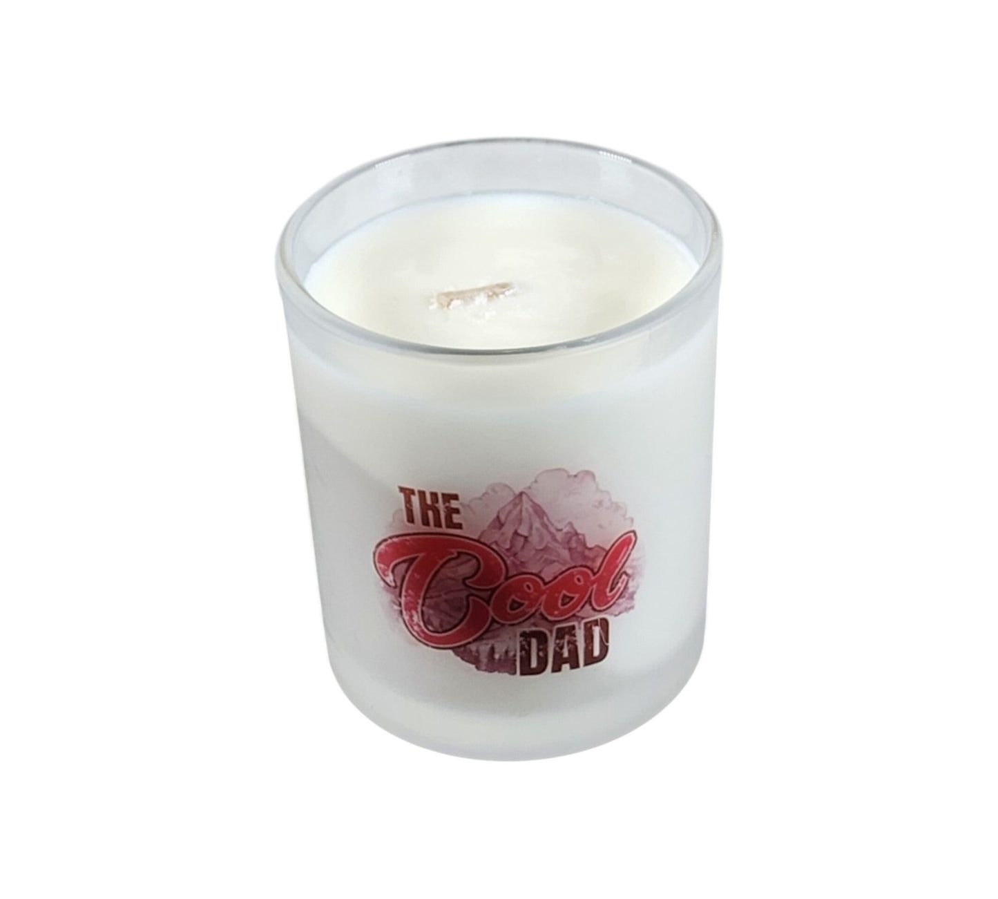 The Cool Dad | Cool Waters Type Soy Candle | 8 oz | Sublimated Glass Jar | Jenire Designs