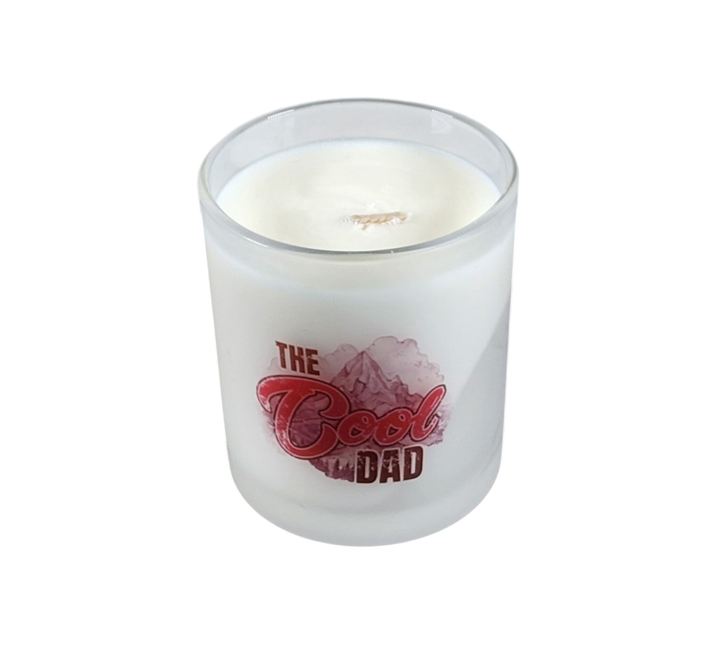 The Cool Dad | Cool Waters Type Soy Candle | 8 oz | Sublimated Glass Jar | Jenire Designs