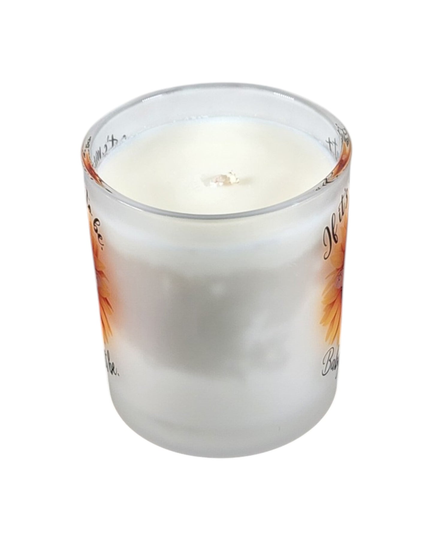 If It's Meant to Be | Fire Roasted Marshmallow Type Soy Candle | 8 oz | Sublimated Glass Jar | Jenire Designs