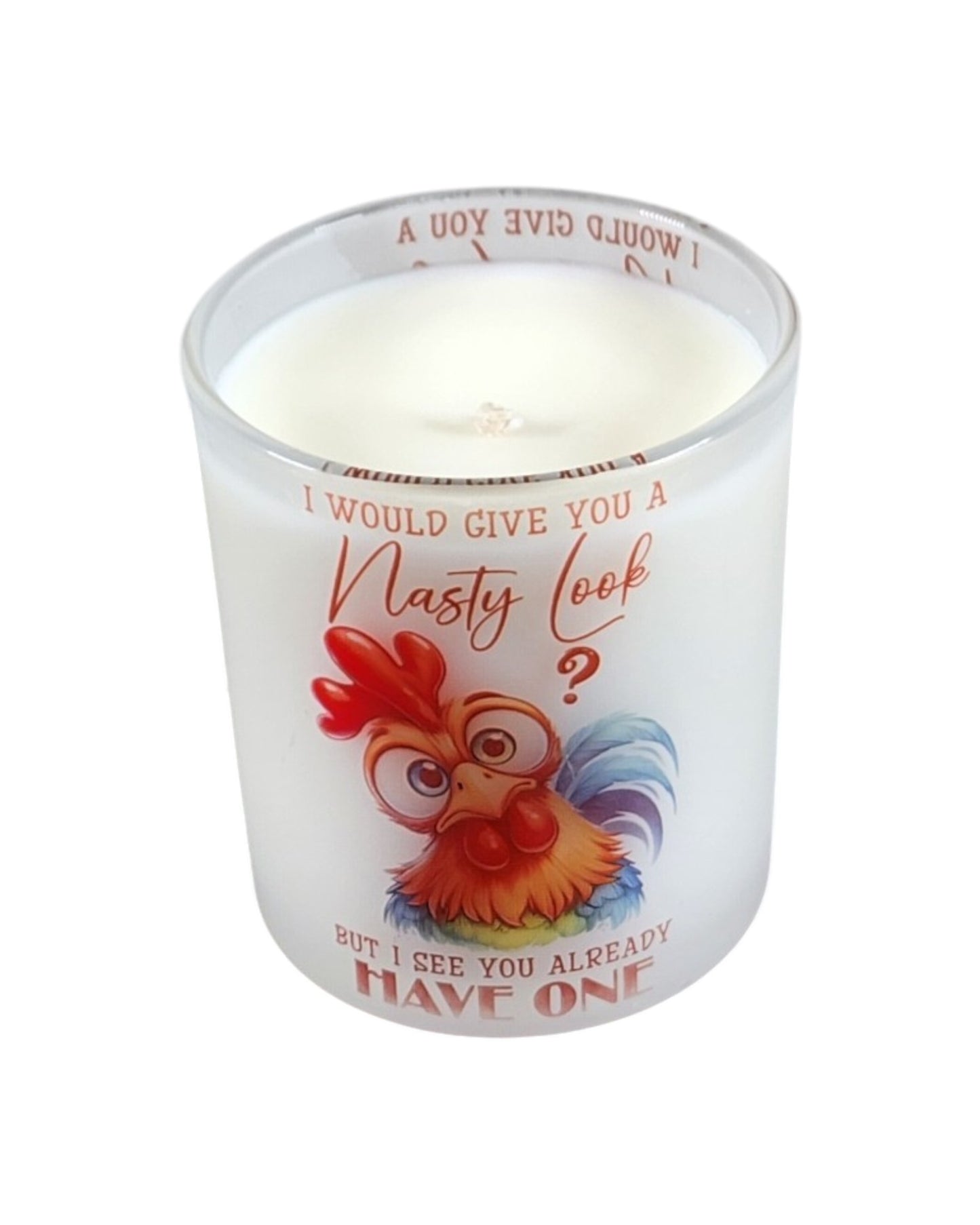Nasty Look | Fruity Pebbles Type Soy Candle | 8 oz | Sublimated Glass Jar | Jenire Designs