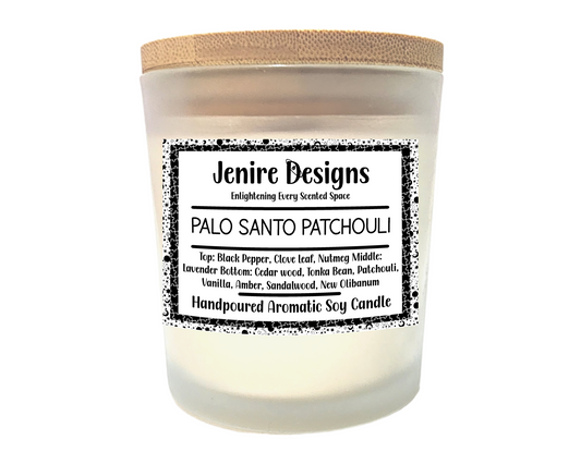 Fragrance Profile That Grounds &amp; Enlightens

Top Notes: Spicy black pepper, clove leaf, and nutmeg—aromatic sparks that awaken the senses.

Heart Notes: Earthy patchouli, soft suede-like sandalwood, and aromatic lavender for depth and balance.

Base Notes: Rich cedarwood, tonka bean, amber, vanilla, and olibanum form a lingering, contemplative finish.



Crackling Wood Wick Ambiance
Enjoy more than scent—delight in the subtle, fireside crackle that enhances ritual, meditation, or evening cocoon time.

C