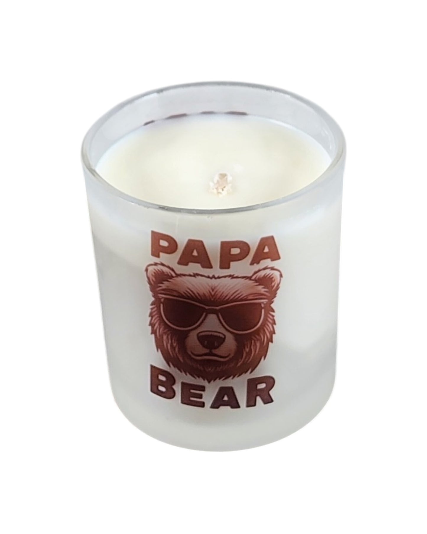 Papa Bear | Cozy Cabin Type Soy Candle | 8 oz | Sublimated Glass Jar | Jenire Designs