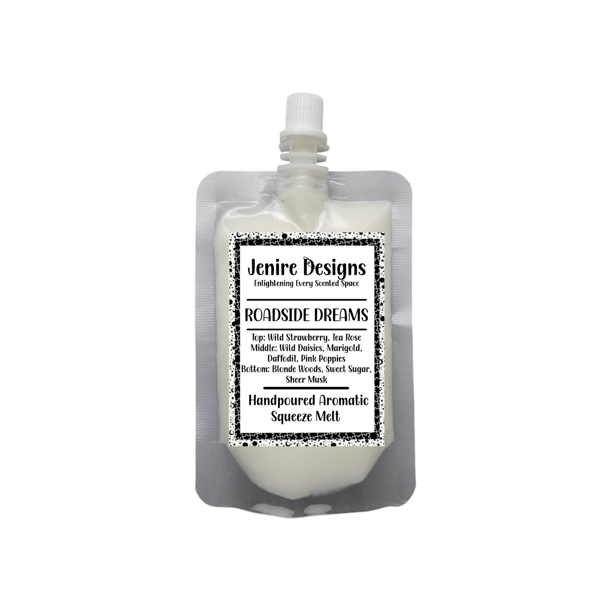 Escape to a golden-hour meadow with our Roadside Dreams Squeezable Wax Melt, 2.5 oz of pure aromatic indulgence. As the sun casts its soft light over rolling hills and wildflower-dappled fields, notes of daisy, daffodil, and pink poppy bloom in harmony. Laced with the sweetness of wild strawberry and grounded by a touch of sheer musk, this highly scented wax melt transforms any space into a peaceful countryside escape. Simply squeeze into your favorite warmer and let the fragrance carry you away.
