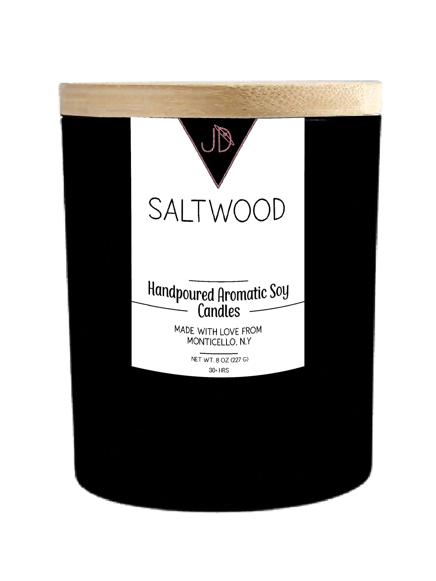 A remote coastline trail, salt air mixing with warm sun-baked wood. Saltwood opens with bright lemon, eucalyptus, fir needle, and cool peppermint, settling into a rich middle of cedarwood, sandalwood, and clove. It closes on a warm, grounded base of oakmoss, tonka bean, amber, and musk.

Fresh and woodsy at once — this one captures that in-between feeling of ocean air and forest trail, wherever you happen to be.

Hand-poured in small batches in Monticello, NY using clean-burning soy wax and a cotton wick, 
