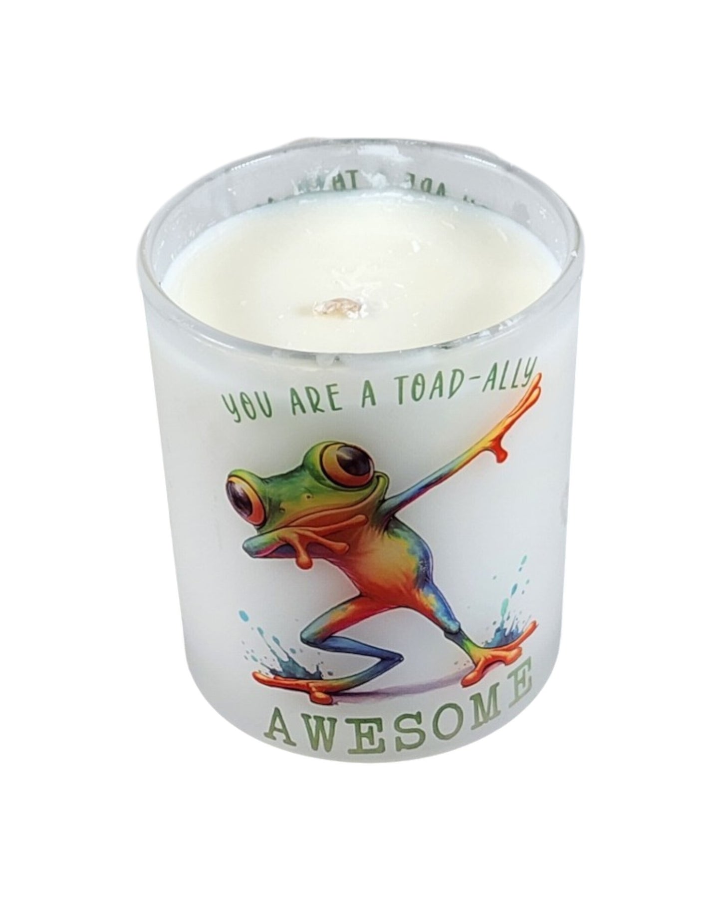 Totally Awesome | Fruity Pebbles Type  Soy Candle | 8 oz | Sublimated Glass Jar | Jenire Designs