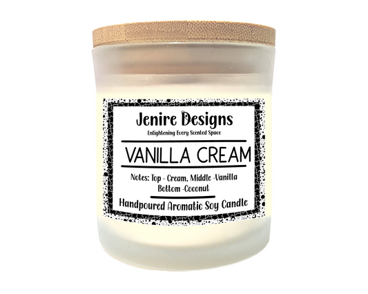 Wrap your space in simple sweetness.

This Vanilla Cream candle captures the comfort of buttercream frosting paired with soft coconut warmth and a subtle drizzling of maple. It opens with rich, velvety butter that melts into subtle coconut, all resting atop a smooth vanilla base enriched with golden maple undertones.



Fragrance Notes:

Top: Melted Butter
Heart: Toasted Coconut
Base: Vanilla Bean • Maple Syrup Echoes