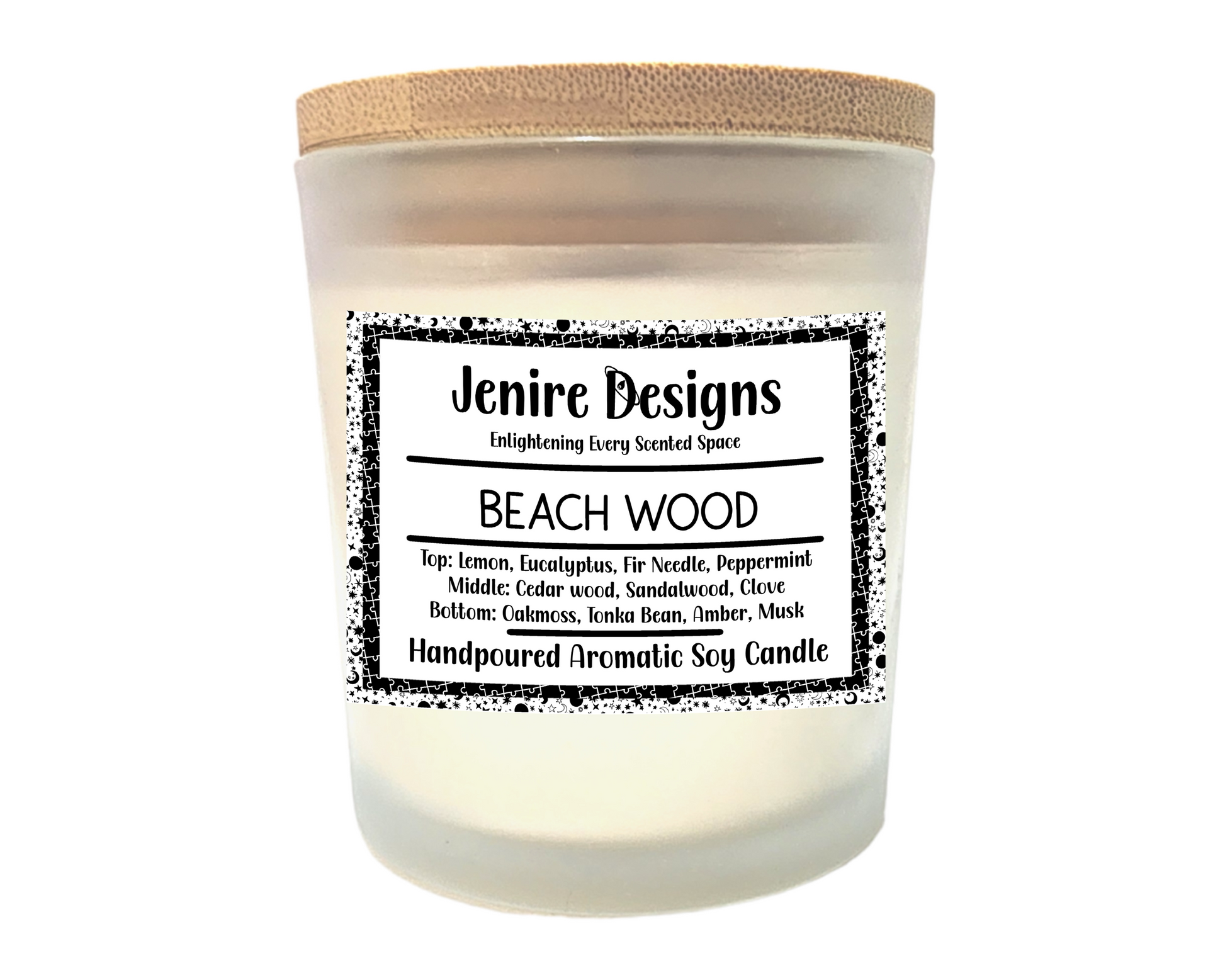 Take a deep breath and drift away.
Our Beach Woods candle captures the essence of a secluded shoreline — where fresh mint and lemon cool the air, and cedar, sandalwood, and clove anchor you in grounded calm. With soft hints of oakmoss, tonka bean, amber, and musk, this scent balances bright and earthy, like a sea breeze dancing through driftwood.

Fragrance Notes:

Top: Lemon • Peppermint • Eucalyptus • Fir Needle

Heart: Cedarwood • Sandalwood • Clove

Base: Oakmoss • Tonka Bean • Amber • Musk